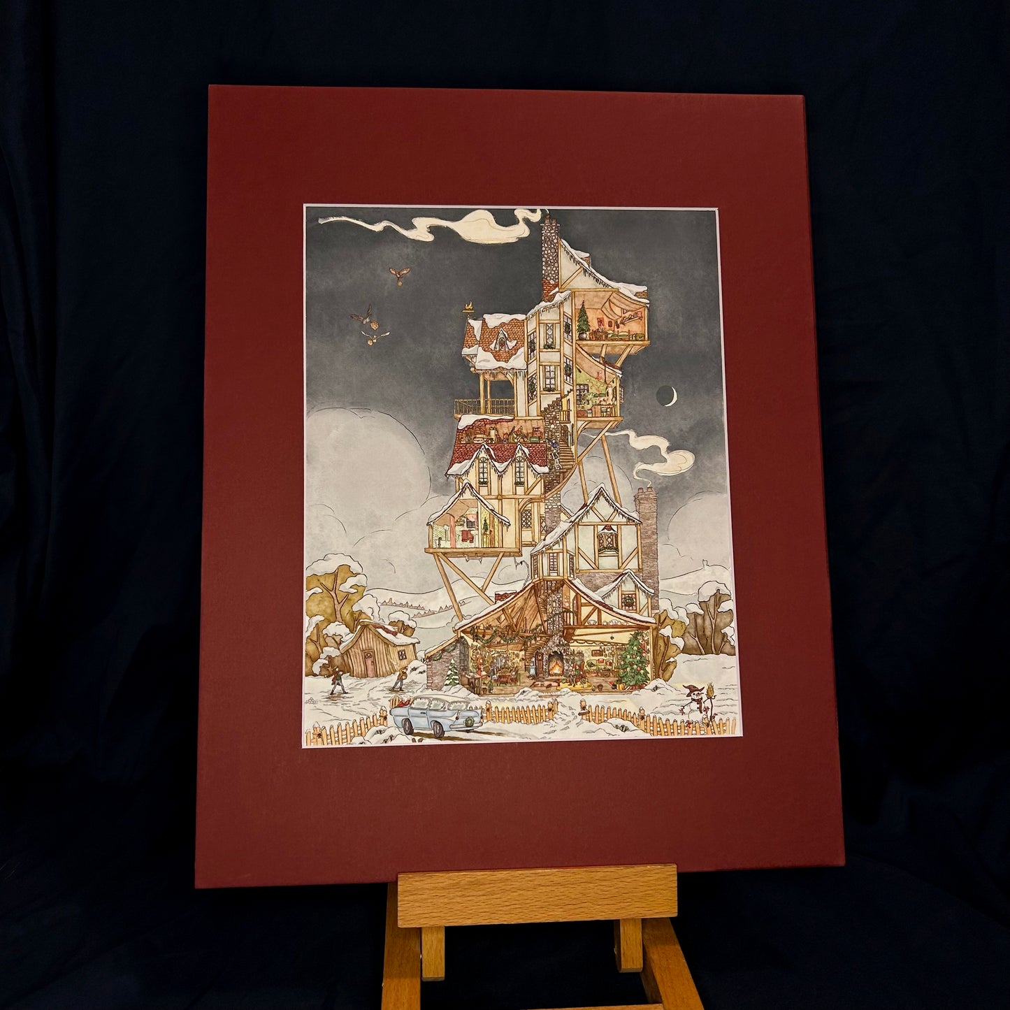 Christmas Eve in the Burrow | Specialty Matted Print