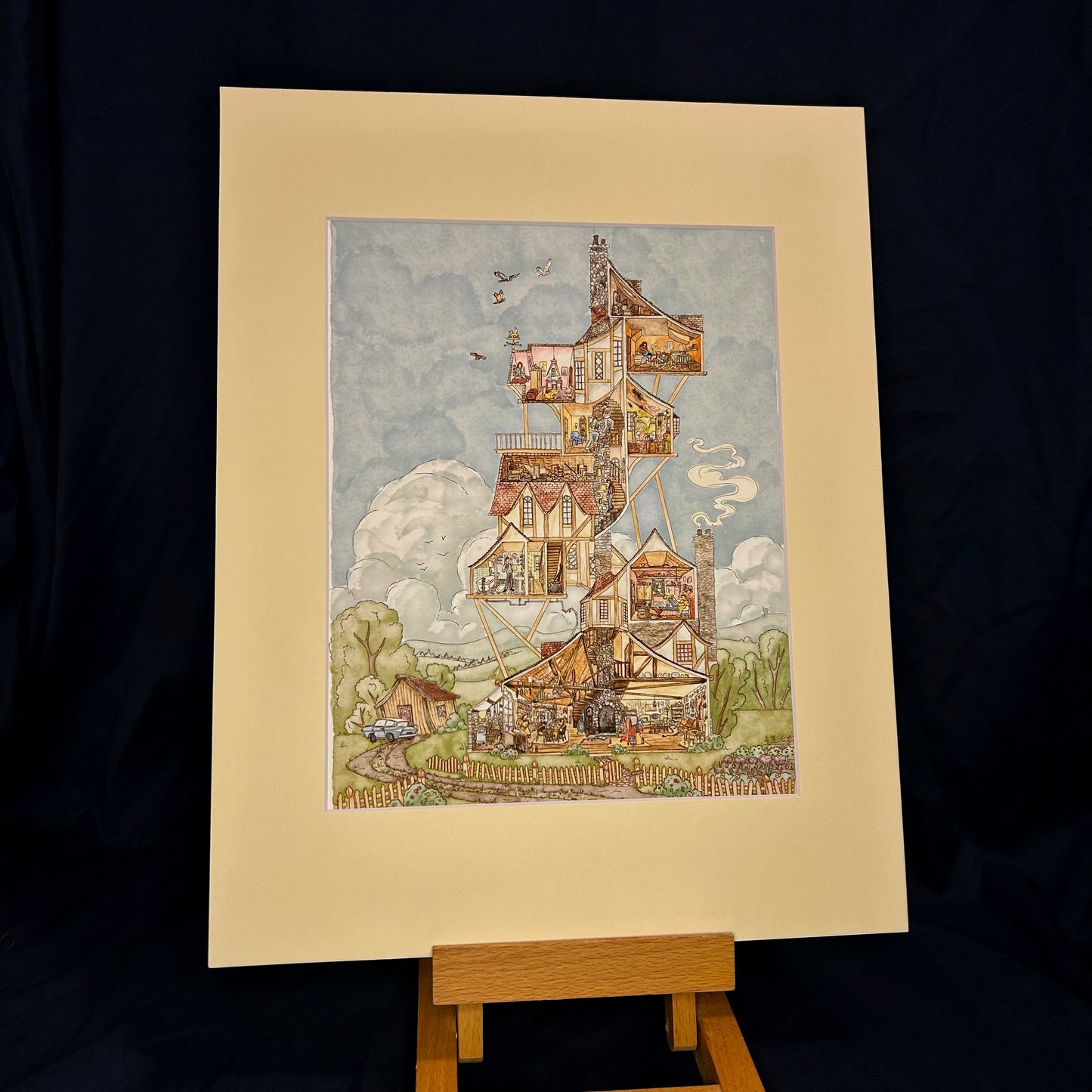 A Perfect Day ay the Burrow|| Specialty Matted Print