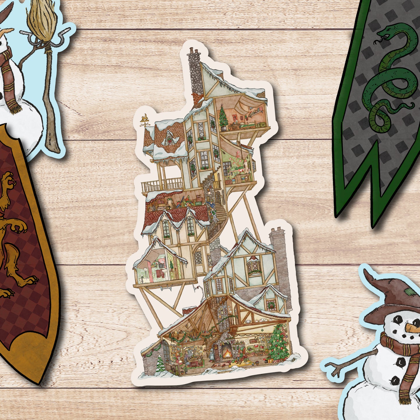 The Burrow at Christmas! || Vinyl Sticker