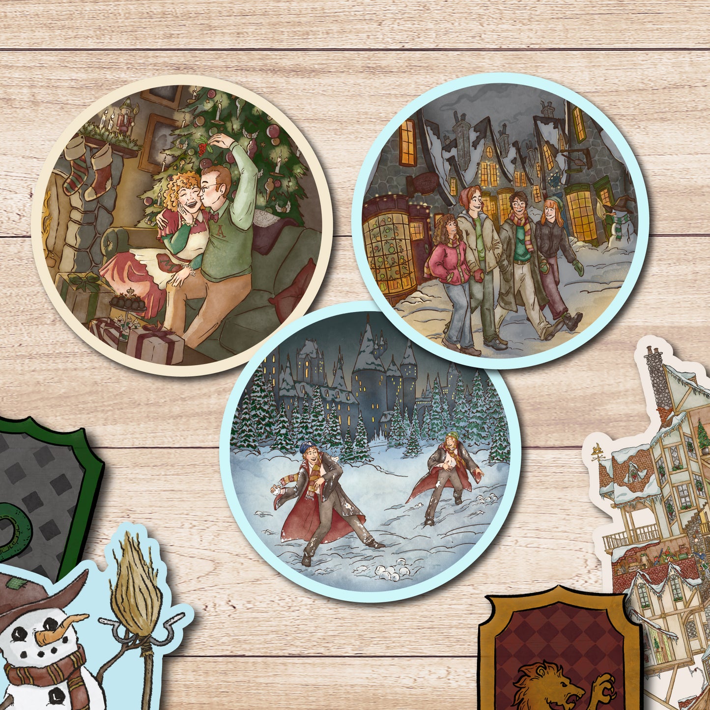 Christmas Moments Stickers || 3 Vinyl Stickers