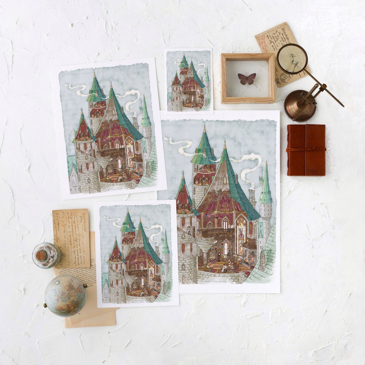 Common Rooms Series || Wizarding Collection Set || 4 Print Collection
