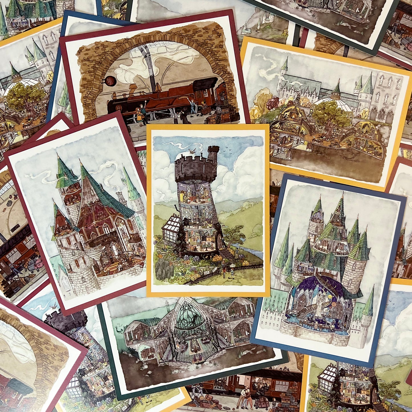 2nd Ed Postcard Pack || Second collection of Harry Potter Inspired Dollhouse Drawings