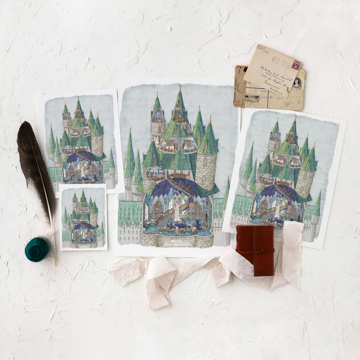 Common Rooms Series || Wizarding Collection Set || 4 Print Collection