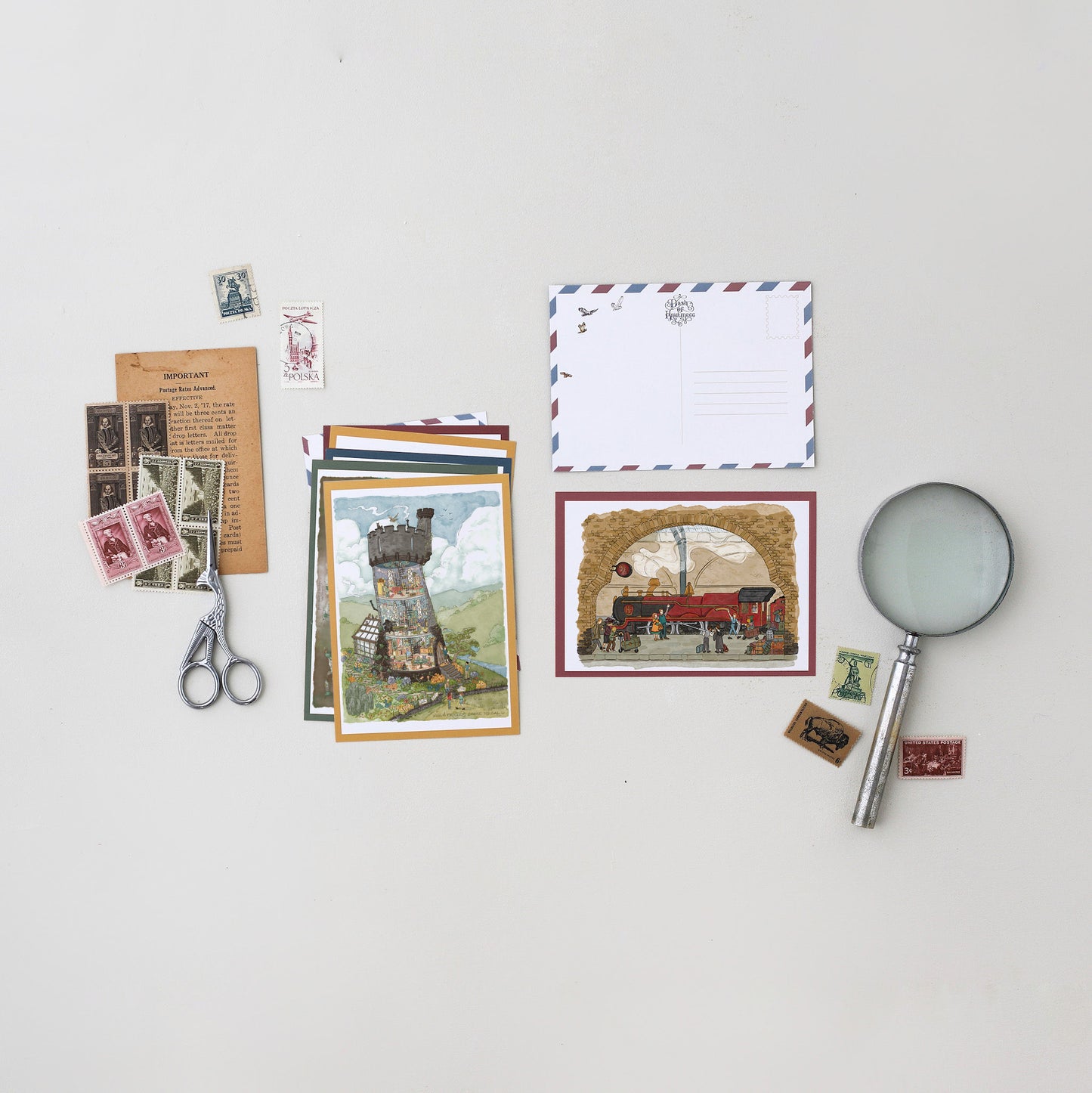 2nd Ed Postcard Pack || Second collection of Harry Potter Inspired Dollhouse Drawings