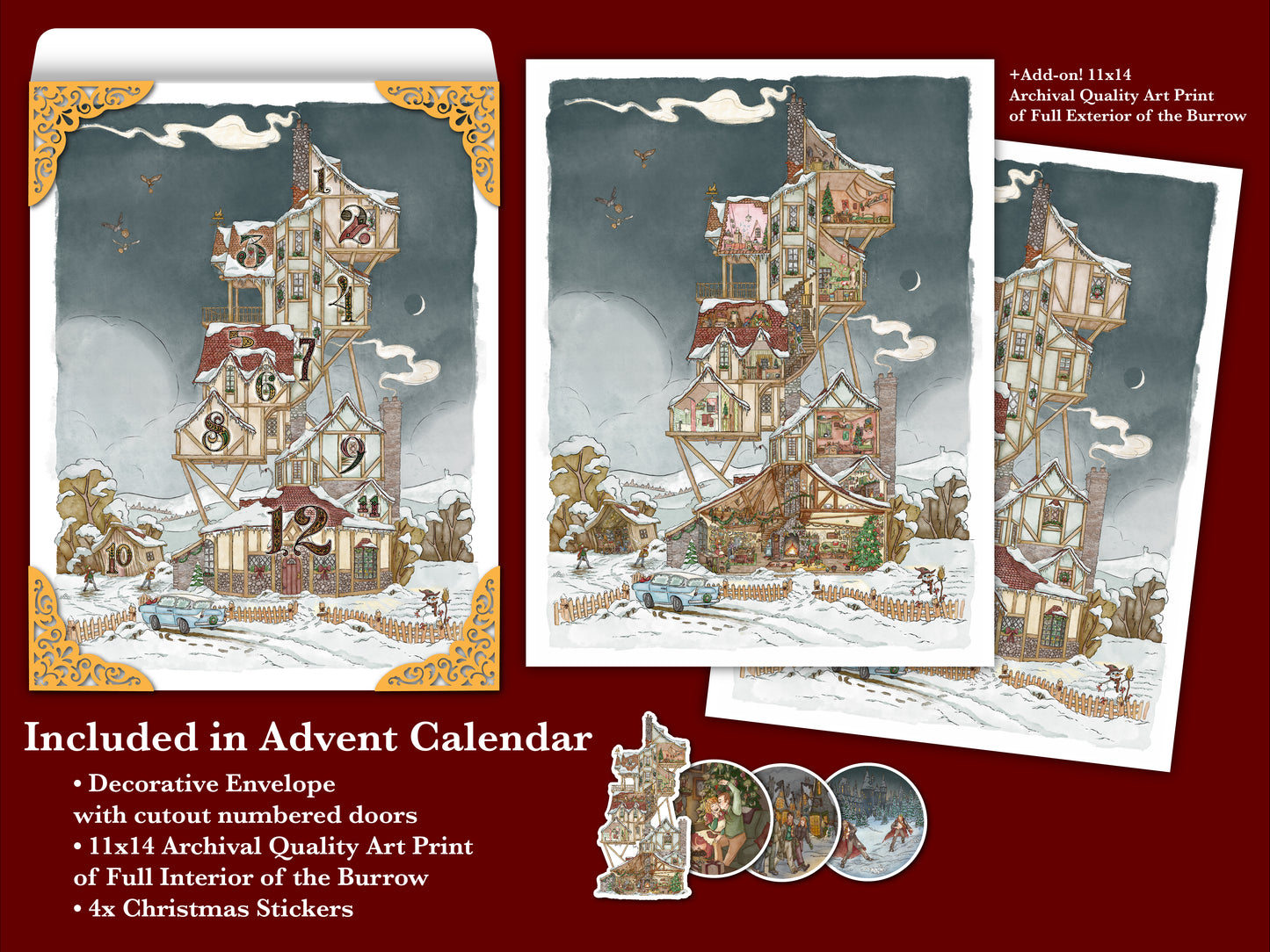 The Burrow Advent Calendar || *LIMITED EDITION* || 12 Day Harry Potter Home Calendar