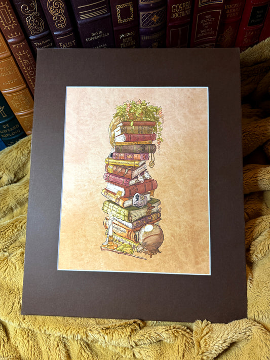Overdue Library Books | Brown Specialty Matted Print