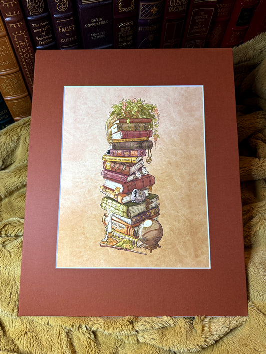 Overdue Library Books | Rust Specialty Matted Print