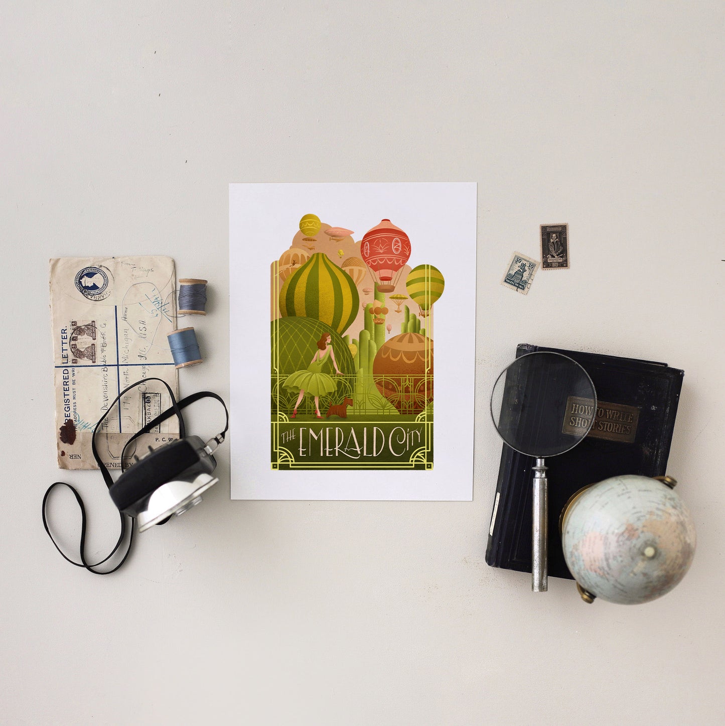 The Emerald City, The Land of OZ || Literary Art Print