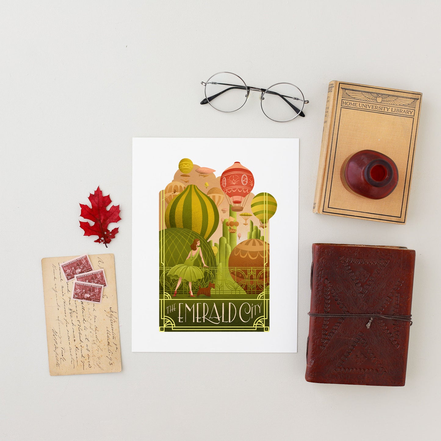 The Emerald City, The Land of OZ || Literary Art Print