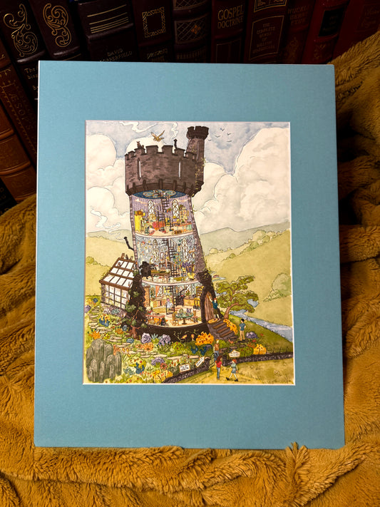 When Friends Come to Call | Blue Specialty Matted Print