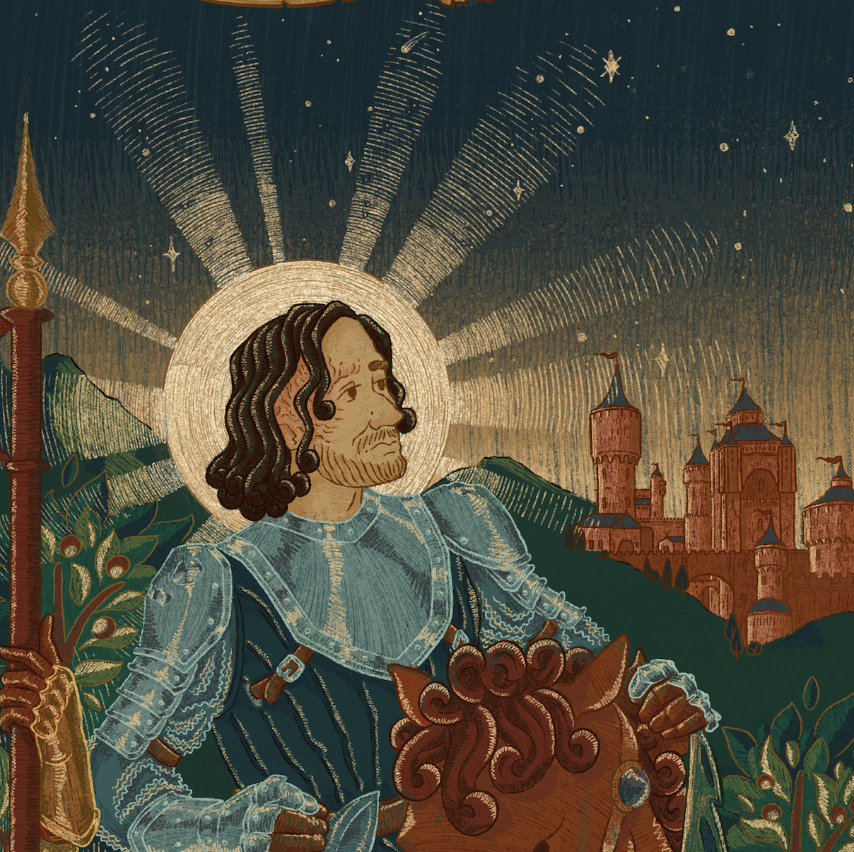 The Knight and The Hound || Literary Illustration