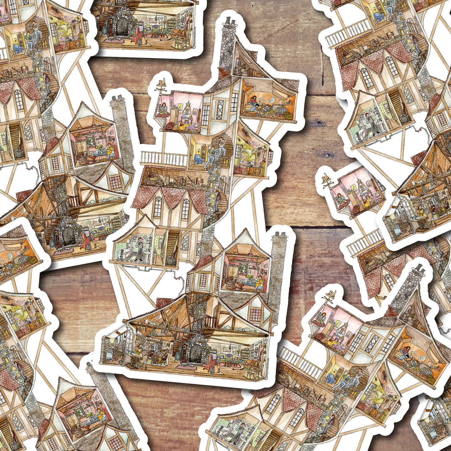 Wizarding Homes and Buildings || 3 Vinyl Stickers
