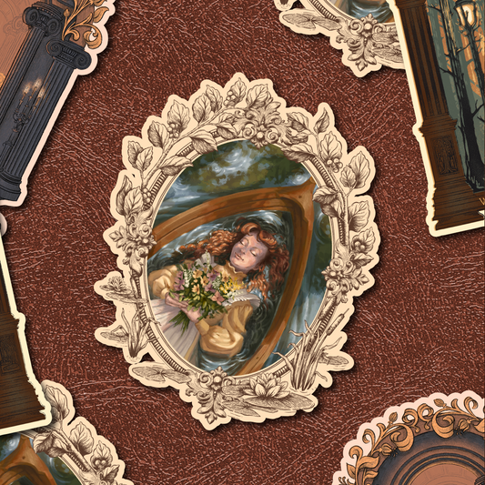 Lady Anne of Shalott || Literary Sticker Series