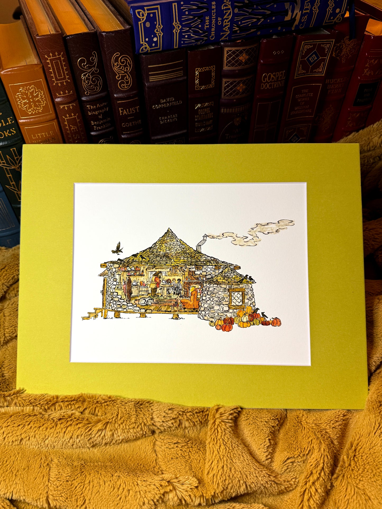 Tea Time with Hagrid | Green Specialty Matted Print