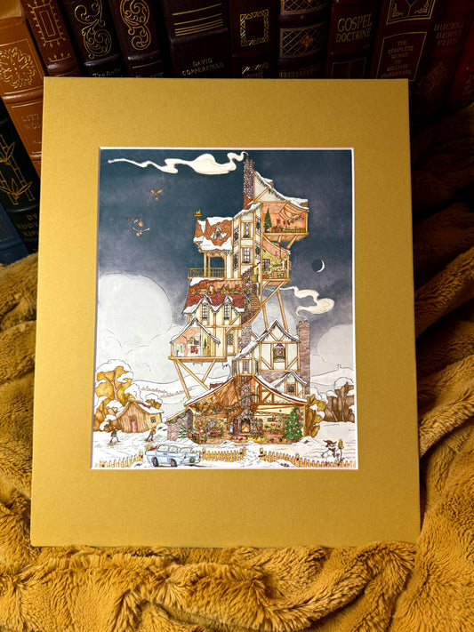 Christmas at the Burrow | Specialty Matted Print