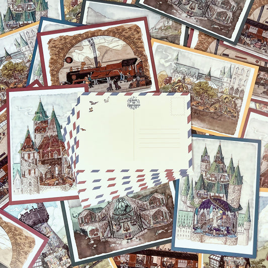 2nd Ed Postcard Pack || Second collection of Harry Potter Inspired Dollhouse Drawings