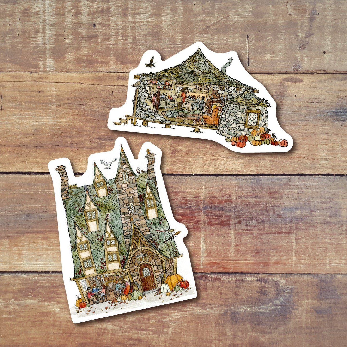 Hagrid's Hut & The 3 Broomsticks || Vinyl Stickers